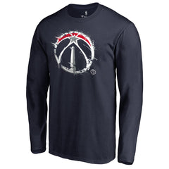 Washington Wizards Splatter Logo Long Sleeve T-Shirt Navy