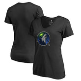 Minnesota Timberwolves Women's Midnight Mascot V-Neck T-Shirt Black