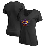Phoenix Suns Women's Midnight Mascot V-Neck T-Shirt Black outlet