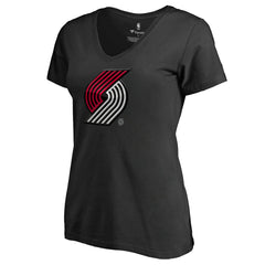 Portland Trail Blazers Women's Midnight Mascot V-Neck T-Shirt Black outlet