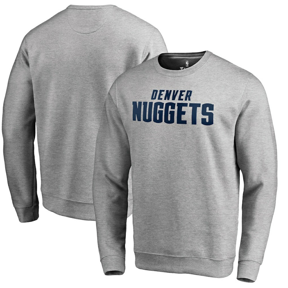 Denver Nuggets Wordmark Pullover Sweatshirt Heathered Gray outlet