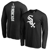 Yoan Moncada Chicago White Sox Backer Long Sleeve T-Shirt - Black T-shirts