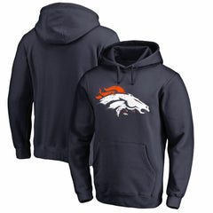 Denver Broncos Splatter Logo Pullover Hoodie - Navy Hoodies