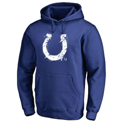 Indianapolis Colts Splatter Logo Pullover Hoodie - Royal Hoodies