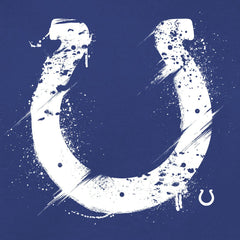 Indianapolis Colts Splatter Logo Pullover Hoodie - Royal Hoodies