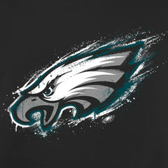 Philadelphia Eagles Splatter Logo Pullover Hoodie - Black Hoodies