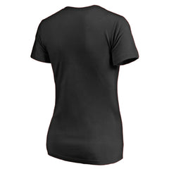San Jose Sharks Women's Splatter Logo V-Neck T-Shirt - Black | US 2902321