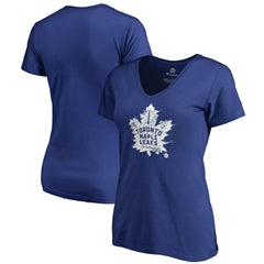 Toronto Maple Leafs Women's Splatter Logo V-Neck T-Shirt - Royal | US 2902324