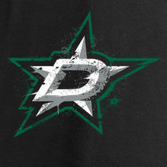 Dallas Stars Women's Splatter Logo V-Neck Long Sleeve T-Shirt - Black | US 2902338