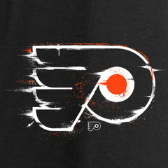 Philadelphia Flyers Women's Splatter Logo V-Neck Long Sleeve T-Shirt - Black | US 2902350