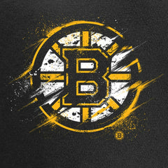 Boston Bruins Splatter Logo Pullover Hoodie - Black | US 2902429
