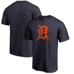 Detroit Tigers Splatter Logo T-Shirt - Navy T-shirts