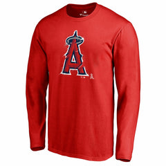 Los Angeles Angels Splatter Logo Long Sleeve T-Shirt - Red T-shirts