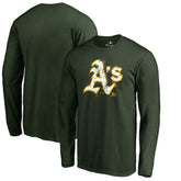 Athletics Splatter Logo Long Sleeve T-Shirt - Green T-shirts