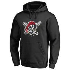 Pittsburgh Pirates Splatter Logo Pullover Hoodie - Black Hoodies