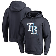 Tampa Bay Rays Splatter Logo Pullover Hoodie - Navy Hoodies