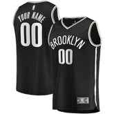 Brooklyn Nets Fast Break Custom Replica Jersey Black Icon Edition - Fanatics