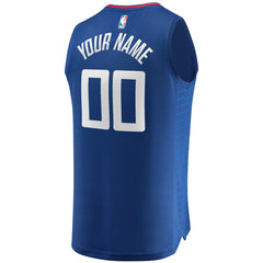 LA Clippers Fast Break Custom Replica Jersey Royal Icon Edition - Fanatics