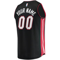 Miami Heat Fast Break Custom Replica Jersey Black Icon Edition - Fanatics