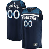 Minnesota Timberwolves Fast Break Custom Replica Jersey Navy Icon Edition - Fanatics