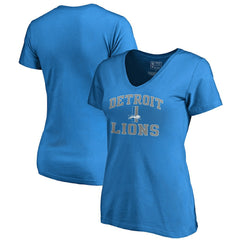 Detroit Lions Women's Vintage Collection Victory Arch V-Neck T-Shirt - Blue T-shirts