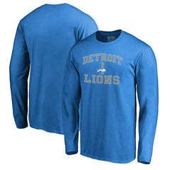 Detroit Lions Vintage Collection Victory Arch Long Sleeve T-Shirt - Blue T-shirts