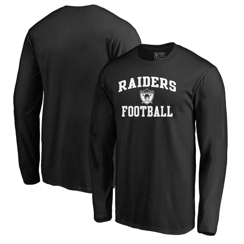 Las Vegas Raiders Vintage Collection Victory Arch Long Sleeve T-Shirt - Black T-shirts
