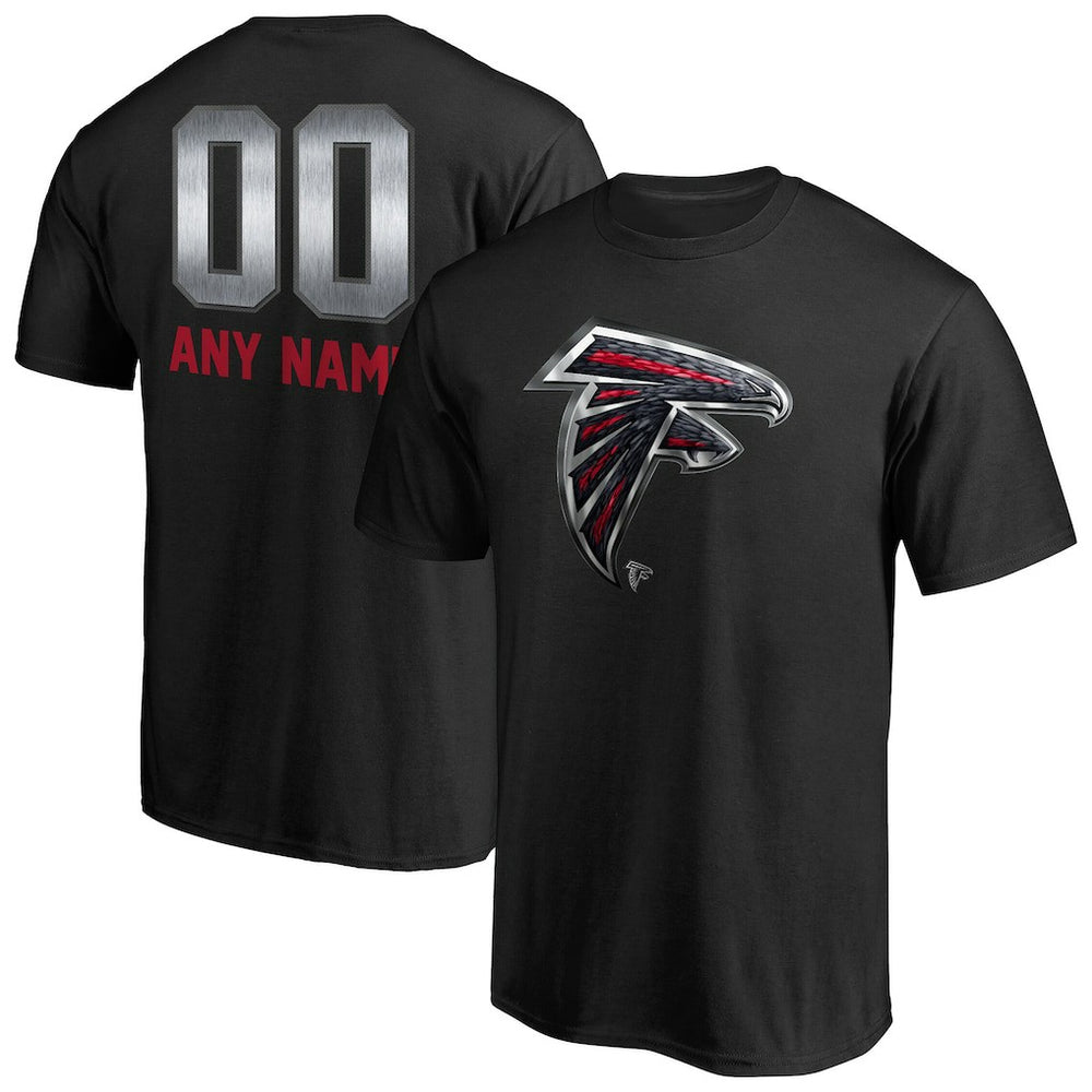 Atlanta Falcons Personalized Midnight Mascot T-Shirt - Black T-shirts
