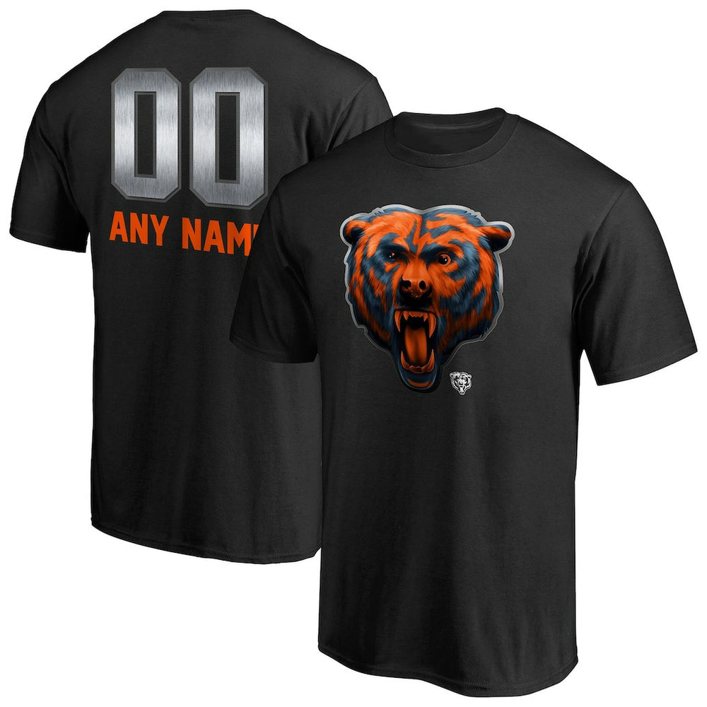 Chicago Bears Personalized Midnight Mascot T-Shirt - Black T-shirts