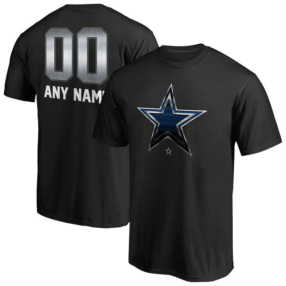 Dallas Cowboys Personalized Midnight Mascot T-Shirt - Black T-shirts