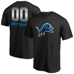 Detroit Lions Personalized Midnight Mascot T-Shirt - Black T-shirts