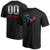Houston Texans Personalized Midnight Mascot T-Shirt - Black T-shirts