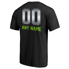 Seattle Seahawks Personalized Midnight Mascot T-Shirt - Black T-shirts