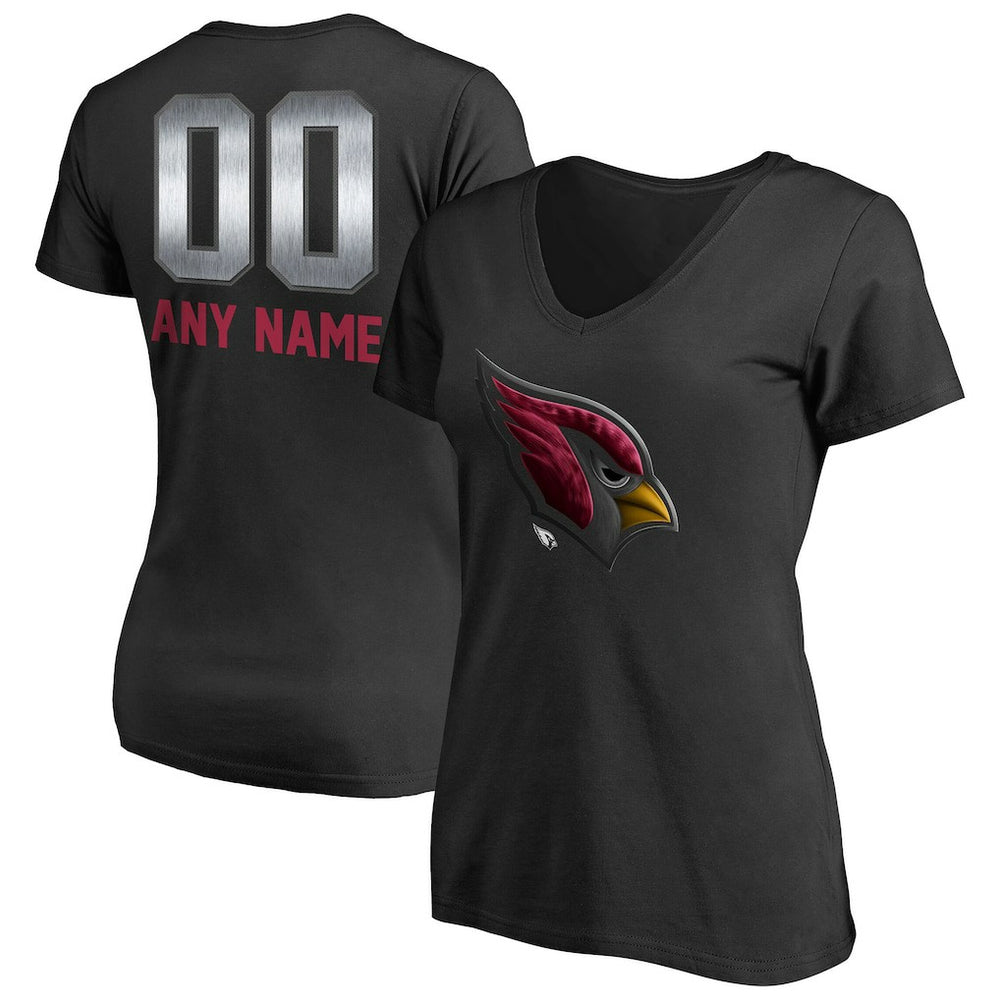 Arizona Cardinals Women's Personalized Midnight Mascot T-Shirt - Black T-shirts