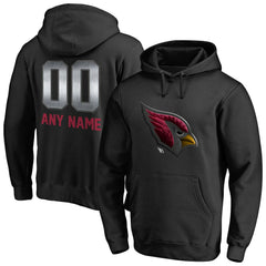 Arizona Cardinals Personalized Midnight Mascot Pullover Hoodie - Black Hoodies
