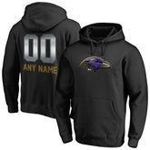 Baltimore Ravens Personalized Midnight Mascot Pullover Hoodie - Black Hoodies