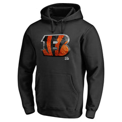 Cincinnati Bengals Personalized Midnight Mascot Pullover Hoodie - Black Hoodies