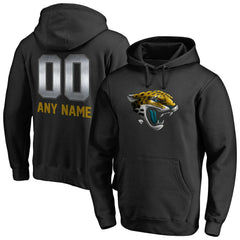 Jacksonville Jaguars Personalized Midnight Mascot Pullover Hoodie - Black Hoodies