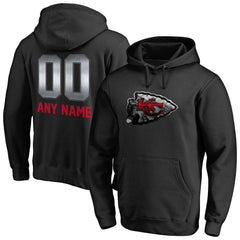 Kansas City Chiefs Personalized Midnight Mascot Pullover Hoodie - Black Hoodies