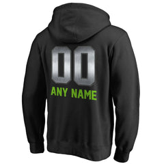 Seattle Seahawks Personalized Midnight Mascot Pullover Hoodie - Black Hoodies