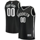 Brooklyn Nets Youth Fast Break Custom Replica Jersey Black Icon Edition - Fanatics