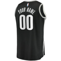 Brooklyn Nets Youth Fast Break Custom Replica Jersey Black Icon Edition - Fanatics