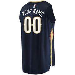 New Orleans Pelicans Youth Fast Break Custom Jersey Navy Icon Edition - Fanatics