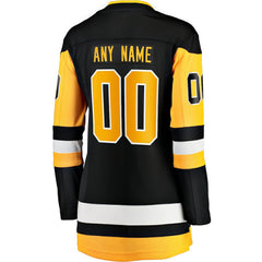 Pittsburgh Penguins Fanatics Women's Home Breakaway Custom Jersey - Black | US 2914420