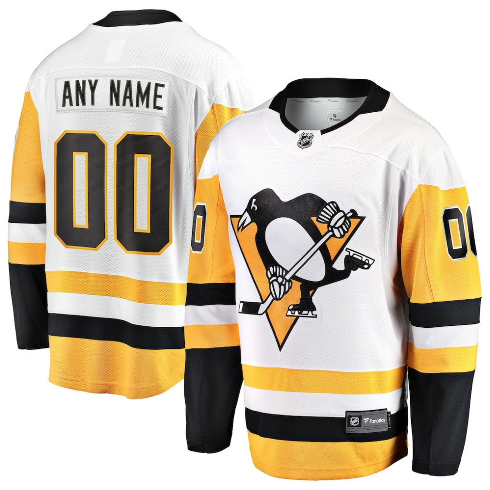 Pittsburgh Penguins Fanatics Away Breakaway Custom Jersey - White | US 2918591