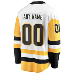 Pittsburgh Penguins Fanatics Away Breakaway Custom Jersey - White | US 2918591