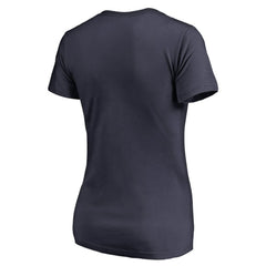 Atlanta Braves Women's Static Logo V-Neck T-Shirt - Navy T-shirts