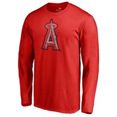 Los Angeles Angels Static Logo Long Sleeve T-Shirt - Red T-shirts