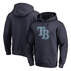 Tampa Bay Rays Static Logo Pullover Hoodie - Navy Hoodies