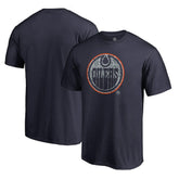 Edmonton Oilers Static Logo T-Shirt - Navy | US 2926674
